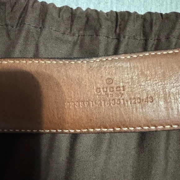 Gucci Black Monogram Belt with Brown Pouch - Picture 4 of 4